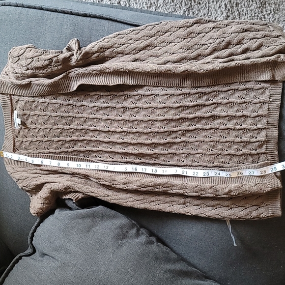 Croft & Barrow Short Sleeve Brown Cardigan - Picture 8 of 8